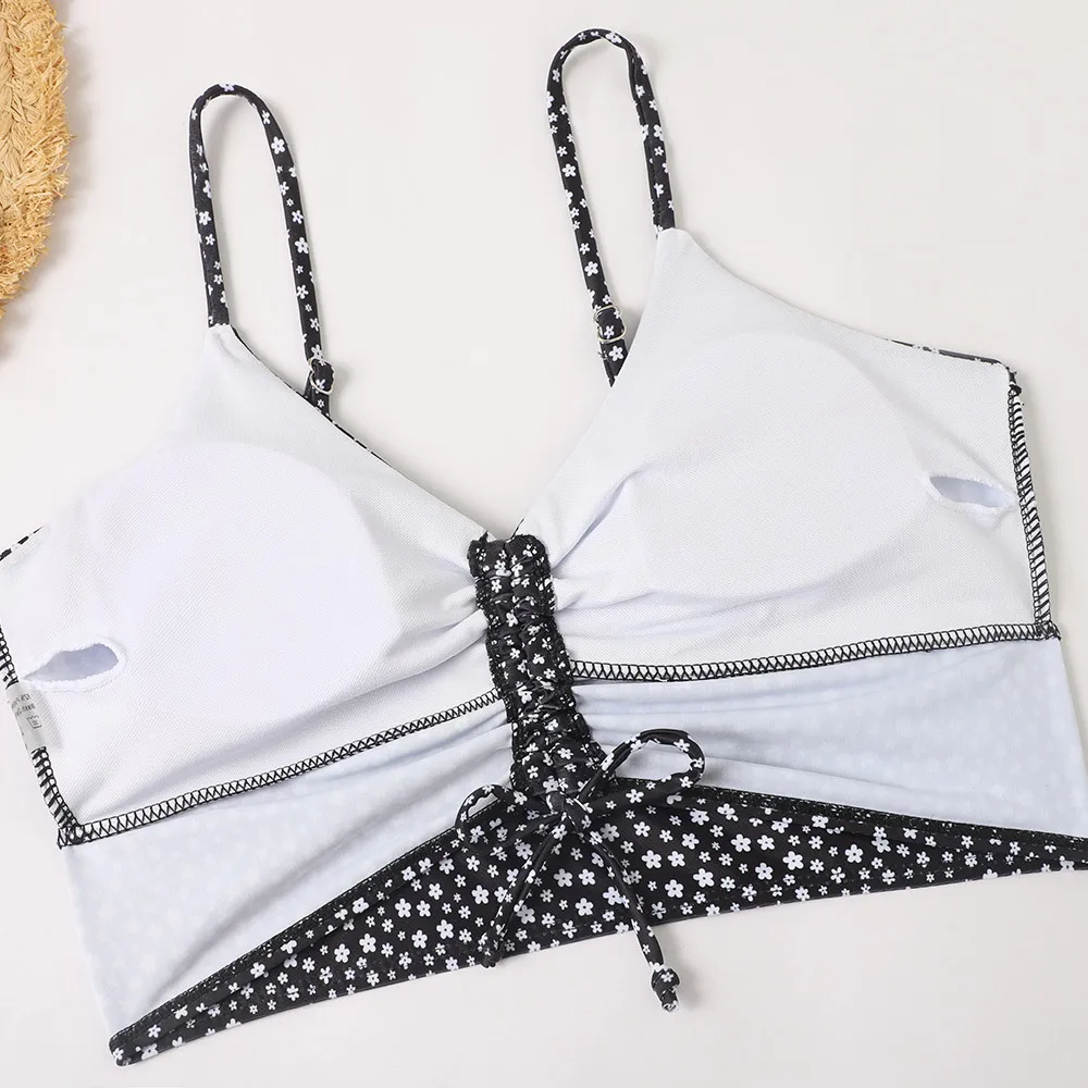 High Waist Bikini Swimsuit Women 2023 Push Up Bikini Floral Swimsuit Print Bikini boxers Swimwear Swim Trunks Bathing Suit