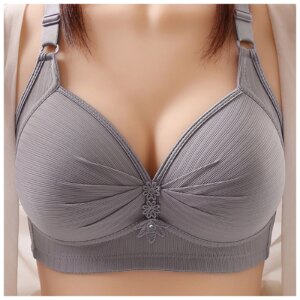 Women'S Push Up Wireless Bra Comfort Support No Underwire Solid Color Adjustable Shoulder Strap Lingerie Uncensored Underwear