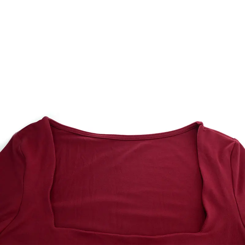New Women T-shirt Autumn Sexy Low Chest Solid Elegant T-shirt Streetwear Fashion Long Sleeves Casual Slim Versatile Female Tees New Women T-shirt Autumn Sexy Low Chest Solid Elegant T-shirt Streetwear Fashion Long Sleeves Casual Slim Versatile Female Tees