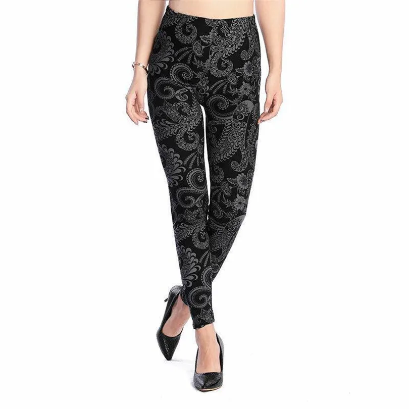 YSDNCHI Women Summer Female Fitness Leggings Floral Print Leggins Lady Sexy Slim Elastic Pencil Pants Stretch Trousers Mujer