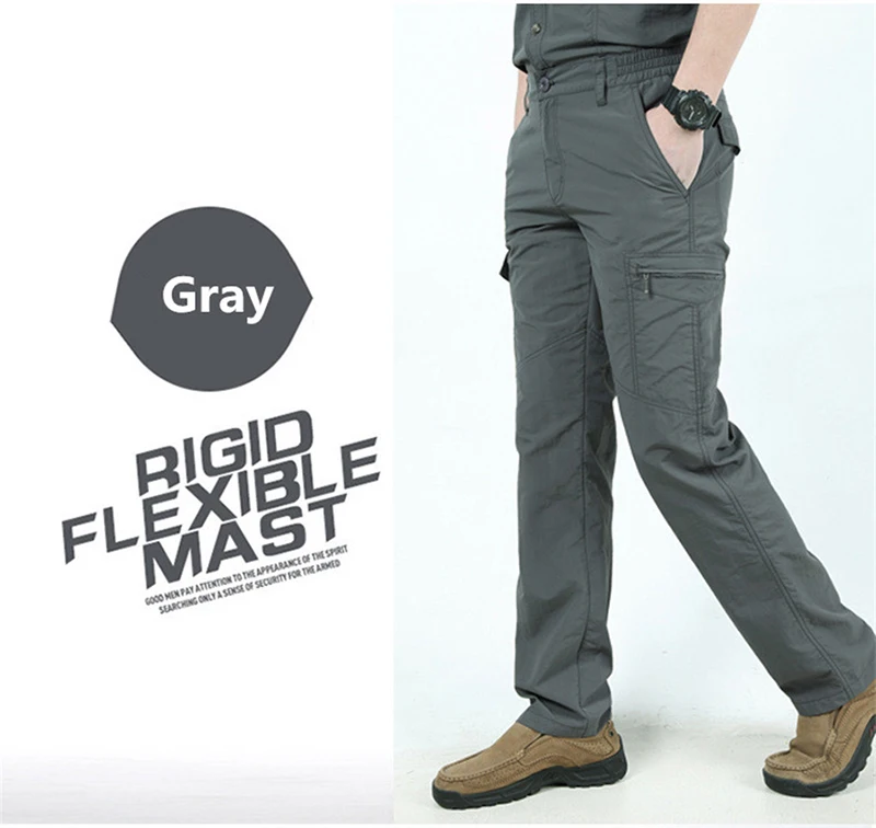 Military Tactical Pants Cargo Men Waterproof Trousers Casual Pants Wear-resistant Multi-pocket Outdoor Hiking Work Trousers Male
