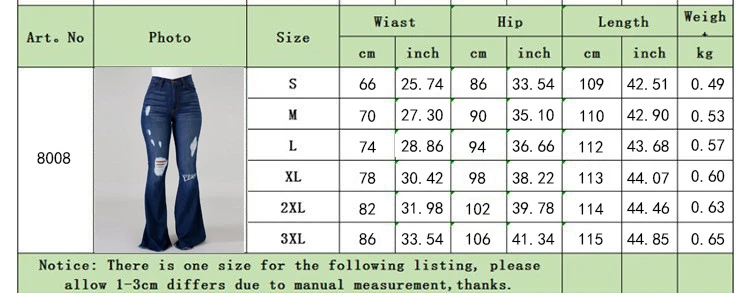 Denim Womens Pants High-stretch Ripped Jeans High-waisted Flared Trousers for Women Denim Womens Pants High-stretch Ripped Jeans High-waisted Flared Trousers for Women