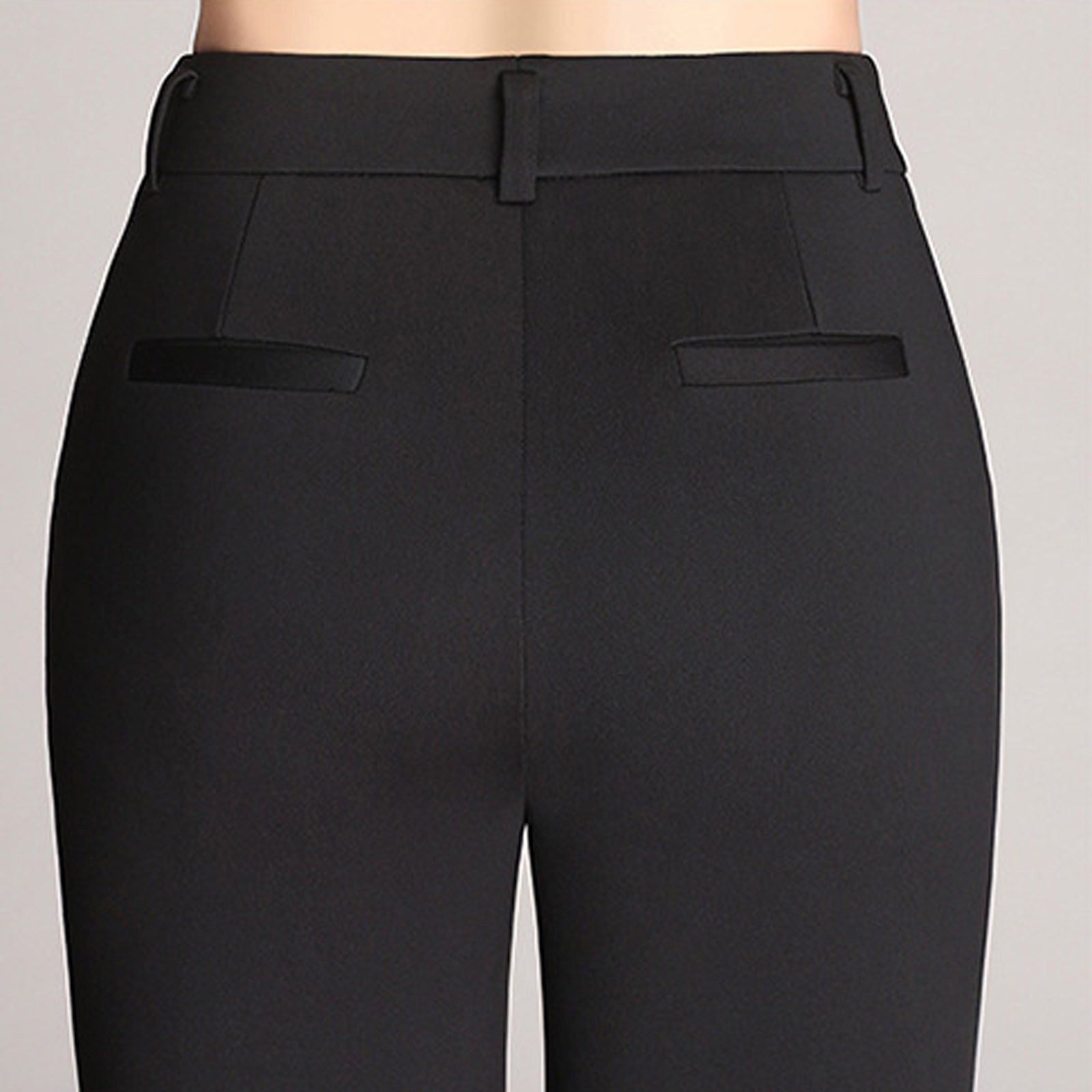 Autumn and Winter Women Pockets High Waist Solid Straight-leg Pants Long Trousers Flared Pants Autumn and Winter Women Pockets High Waist Solid Straight-leg Pants Long Trousers Flared Pants