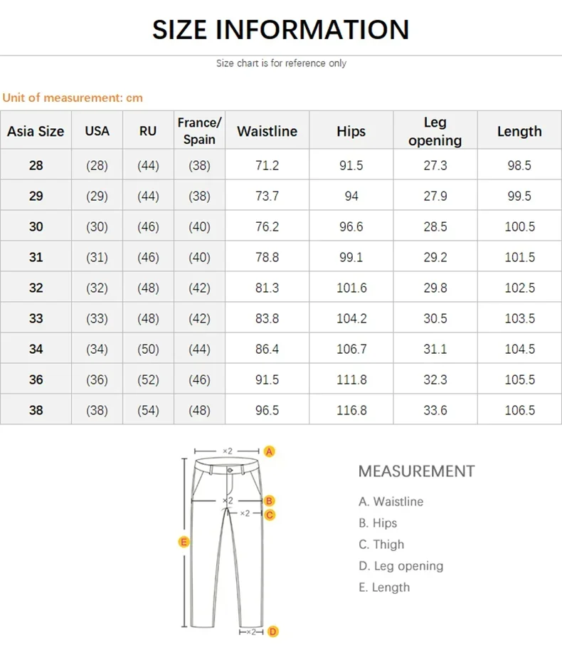 2025 Spring Summer New 98%Cotton Men's Slim Jeans Straight Casual Fashion Pencil Pants High Quality Trousers Male Clothes White