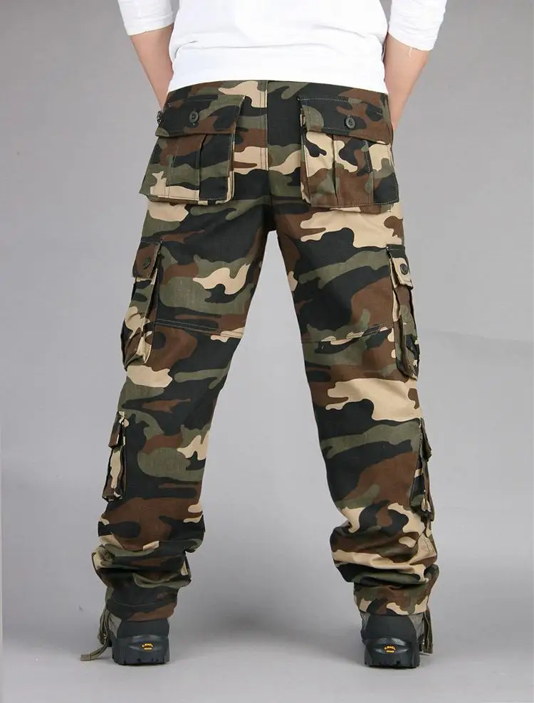 Men's Tactical Camouflage Overalls High-Quality Cotton Multi-Pocket Trousers Sports Training Casual Work Pants Men's Tactical Camouflage Overalls High-Quality Cotton Multi-Pocket Trousers Sports Training Casual Work Pants