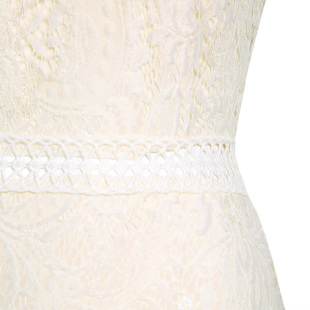 Elegant Lace Evening Wedding Party Dress for Women Sexy Hollow Out Office Ladies Bodycon Dresses Fashion Birthday Club Vestidos