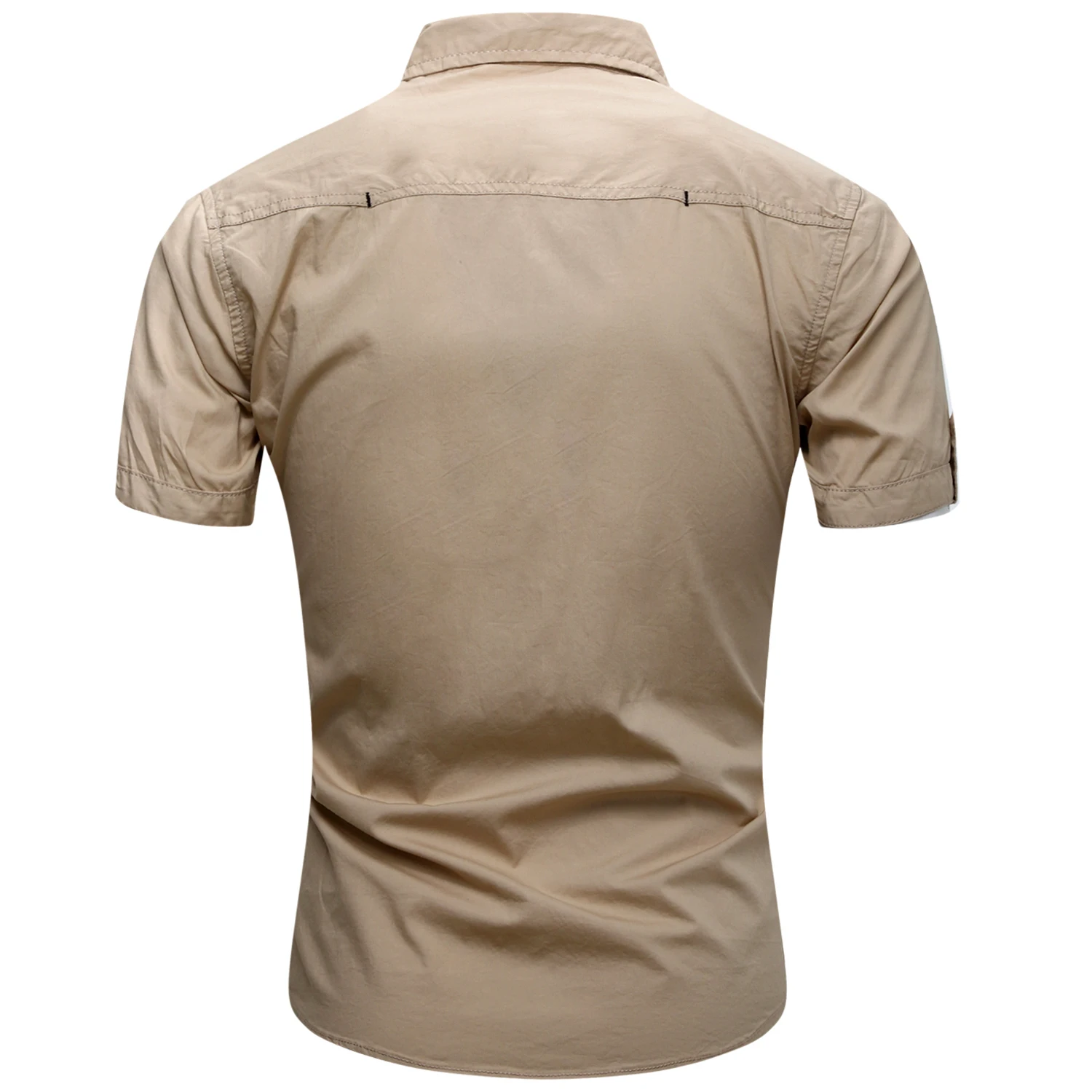 New Fashion 2025 Men's Casual 100% Cotton Military Tactical Shirt Summer Short Sleeve Solid Color Cargo Work Shirts with Pocket New Fashion 2025 Men's Casual 100% Cotton Military Tactical Shirt Summer Short Sleeve Solid Color Cargo Work Shirts with Pocket