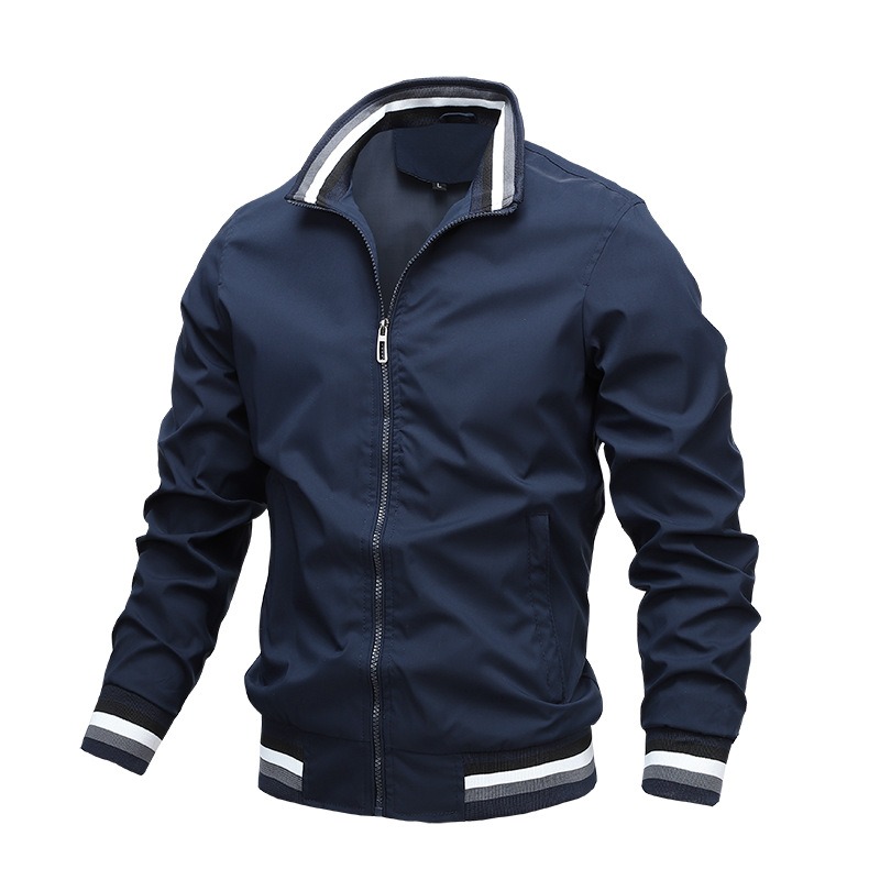 Autumn and Winter Men's Stand Collar Casual Zipper Jacket Outdoor Sports Coat Windbreaker Jacket for Men Waterproof Bomber Autumn and Winter Men's Stand Collar Casual Zipper Jacket Outdoor Sports Coat Windbreaker Jacket for Men Waterproof Bomber