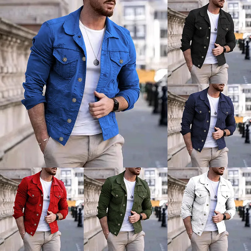 2025 New Men's Fashion Casual Jacket Washed Denim Top Autumn Loose Large Size Denim Jacket Men Jacket 2025 New Men's Fashion Casual Jacket Washed Denim Top Autumn Loose Large Size Denim Jacket Men Jacket