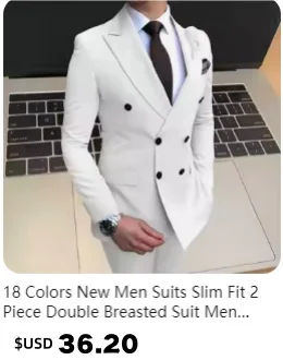2025 Wedding Groom Suit for Men/Slim Fit 2-Piece(Blazer+pants)Breathable Groom Attire(Free Tie)Best Man, Party, Prom Ropa Hombre