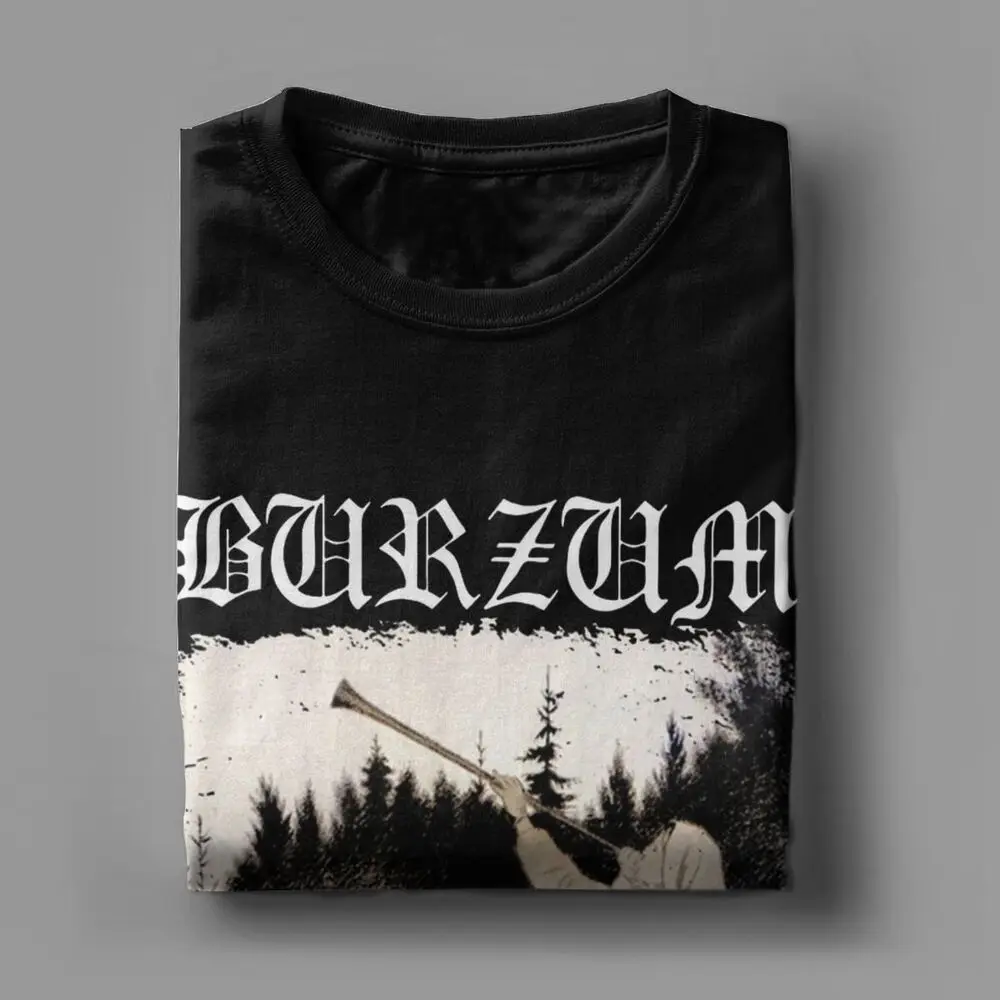 Burzum Blow The Trumpet T Shirt Men's Cotton Amazing T-Shirt Crew Neck Tees Short Sleeve Clothing Summer