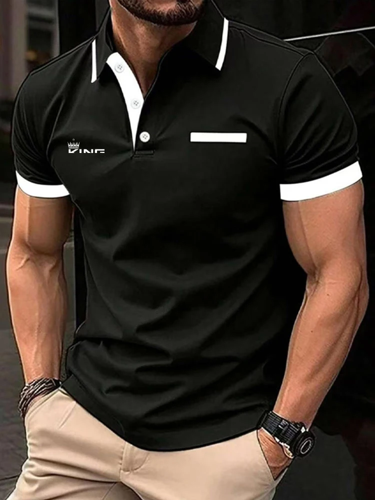 Men's Polo Shirt Golf Shirt Casual Sports Lapel Short Sleeve Fashion Basic Color Block Patchwork Summer Regular Fit Polo Shirt Men's Polo Shirt Golf Shirt Casual Sports Lapel Short Sleeve Fashion Basic Color Block Patchwork Summer Regular Fit Polo Shirt