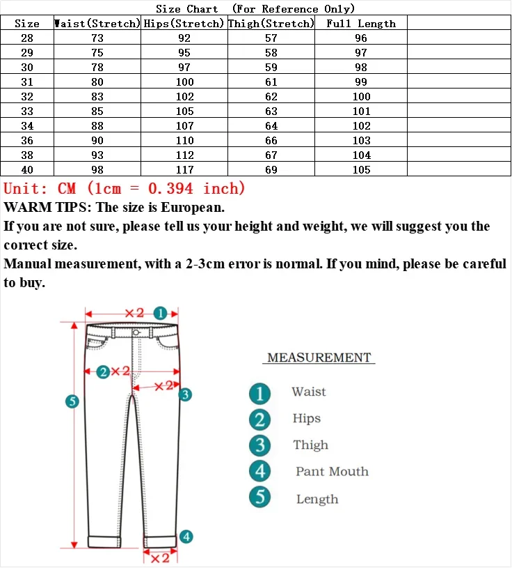Fashion Men Jeans Stretch Straight Leg Casual Slim Fit Denim Pants Male Brand Luxury Design Business Classic Trousers Large Size