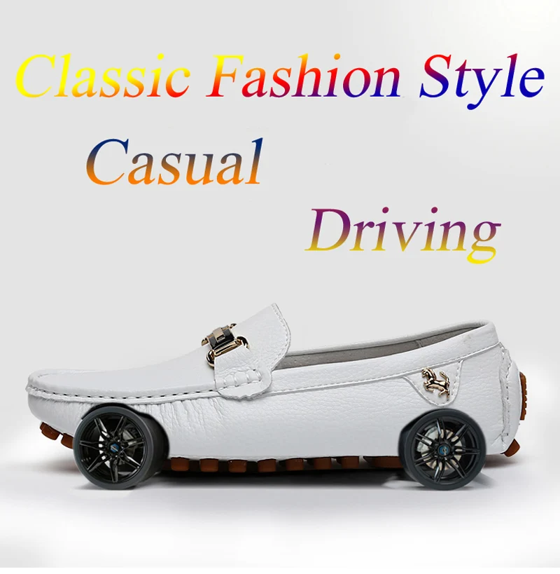 YRZL Loafers Men Handmade PU Leather Loafer Casual Driving Flats Slip-on Shoes Luxury Comfy Moccasins White Loafers Shoes Men