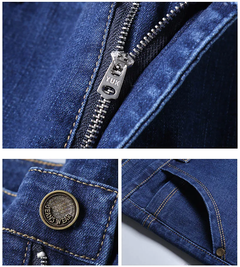 2024 NEW Men's Fashion Business Jeans Classic Style Casual Stretch Slim Jean Pants Male Brand Denim Trousers Black Blue 2024 NEW Men's Fashion Business Jeans Classic Style Casual Stretch Slim Jean Pants Male Brand Denim Trousers Black Blue
