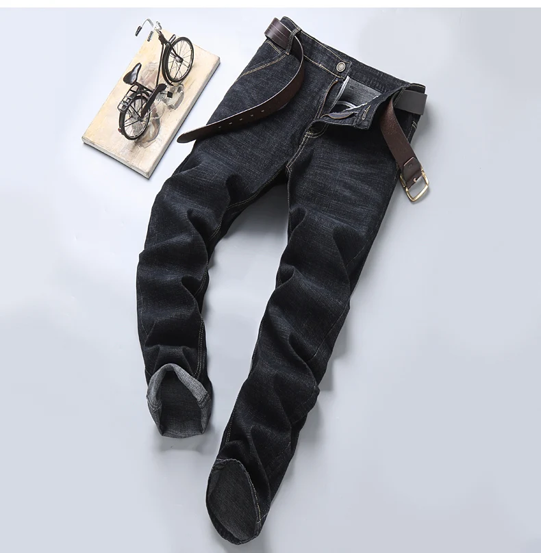 2024 NEW Men's Fashion Business Jeans Classic Style Casual Stretch Slim Jean Pants Male Brand Denim Trousers Black Blue 2024 NEW Men's Fashion Business Jeans Classic Style Casual Stretch Slim Jean Pants Male Brand Denim Trousers Black Blue