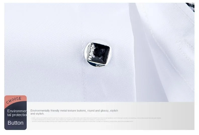White Shirt for Men Long Sleeves Office Business Button-down Dress Shirts Casual Male Korean Fashion Slim Fit 5XL 6XL 7XL 8XL White Shirt for Men Long Sleeves Office Business Button-down Dress Shirts Casual Male Korean Fashion Slim Fit 5XL 6XL 7XL 8XL