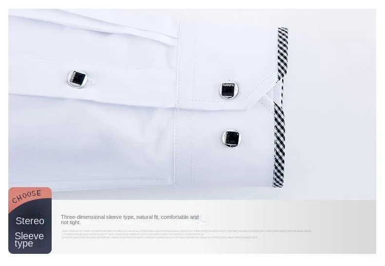 White Shirt for Men Long Sleeves Office Business Button-down Dress Shirts Casual Male Korean Fashion Slim Fit 5XL 6XL 7XL 8XL White Shirt for Men Long Sleeves Office Business Button-down Dress Shirts Casual Male Korean Fashion Slim Fit 5XL 6XL 7XL 8XL