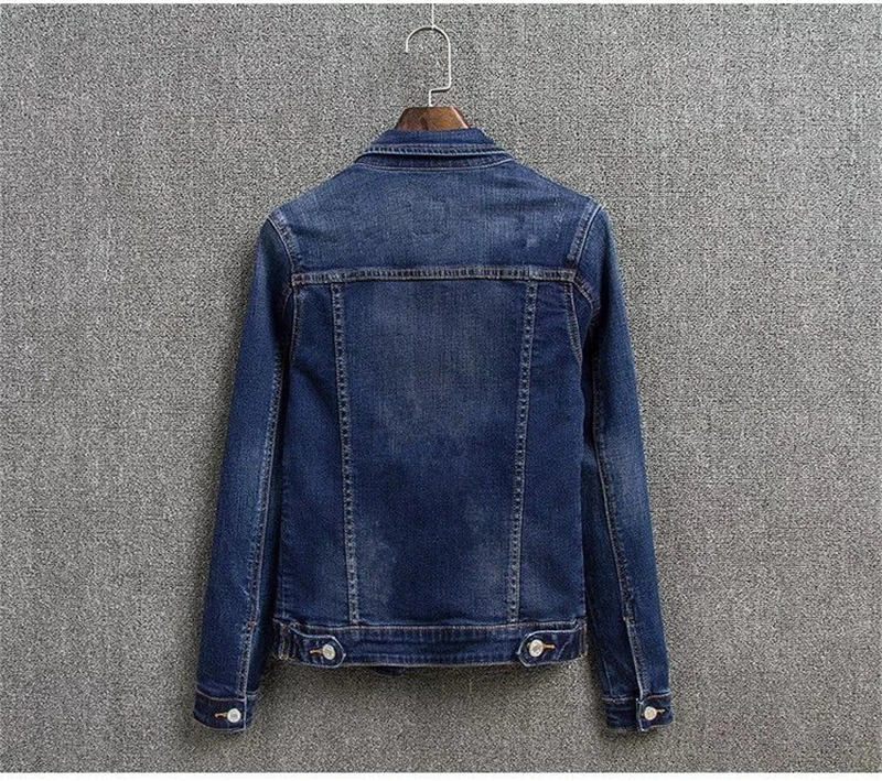 2024 Autumn Women's Casual Denim Jacket Jacket Women's Long-Sleeved Single-Breasted Jeans Jacket Women's Short Top 2024 Autumn Women's Casual Denim Jacket Jacket Women's Long-Sleeved Single-Breasted Jeans Jacket Women's Short Top