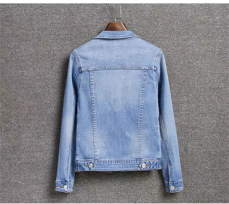 2024 Autumn Women's Casual Denim Jacket Jacket Women's Long-Sleeved Single-Breasted Jeans Jacket Women's Short Top 2024 Autumn Women's Casual Denim Jacket Jacket Women's Long-Sleeved Single-Breasted Jeans Jacket Women's Short Top