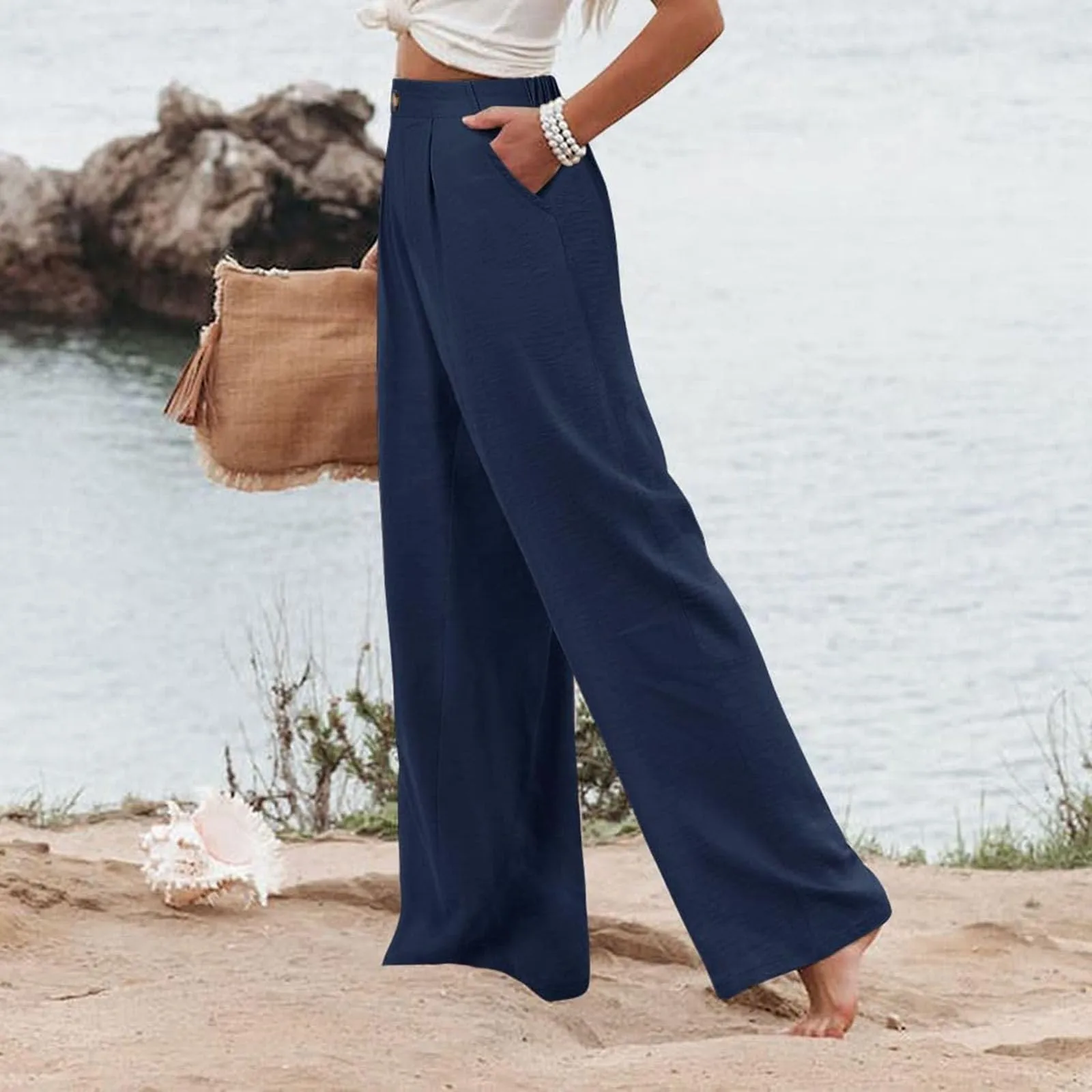 Stripe Women Pants High Waist Loose Wide Leg Pants Women Casual Straight Trousers Women Fashion High Street Suit Women's Pants Stripe Women Pants High Waist Loose Wide Leg Pants Women Casual Straight Trousers Women Fashion High Street Suit Women's Pants