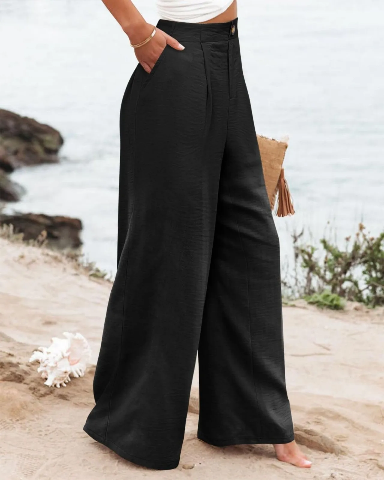 Stripe Women Pants High Waist Loose Wide Leg Pants Women Casual Straight Trousers Women Fashion High Street Suit Women's Pants Stripe Women Pants High Waist Loose Wide Leg Pants Women Casual Straight Trousers Women Fashion High Street Suit Women's Pants