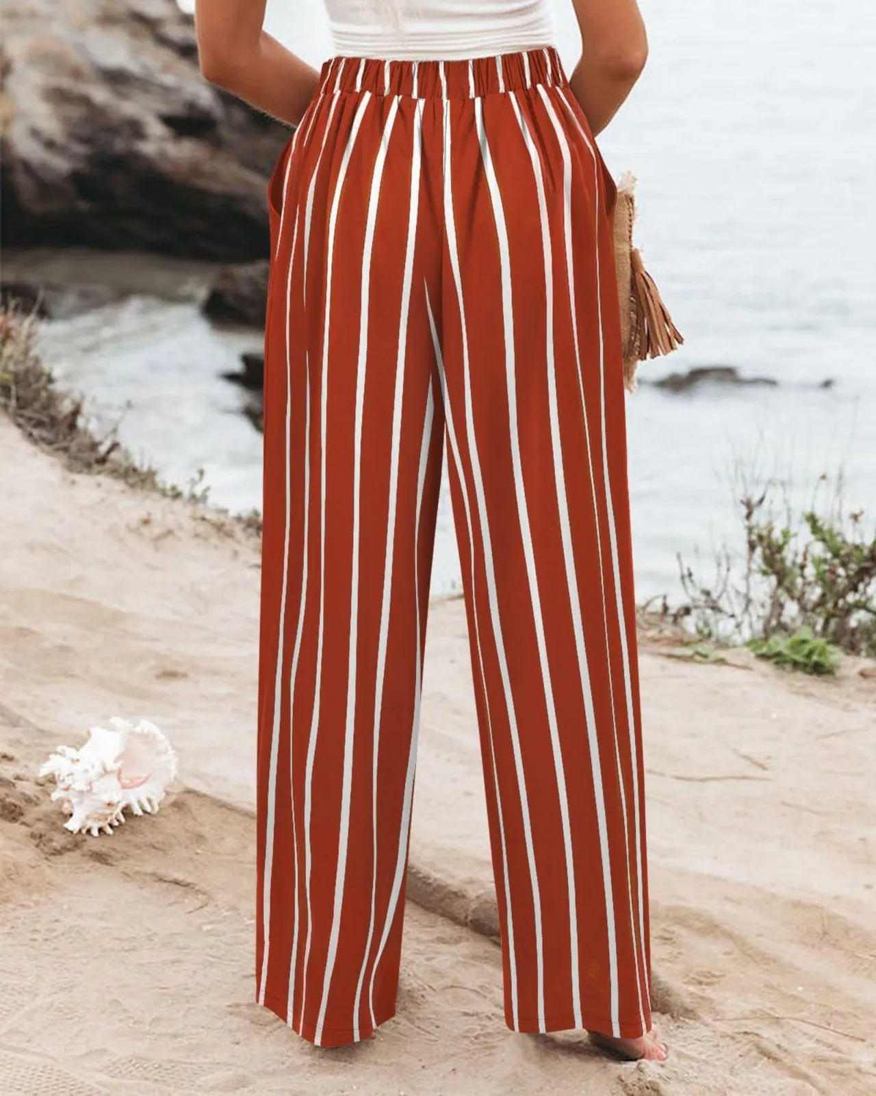 Stripe Women Pants High Waist Loose Wide Leg Pants Women Casual Straight Trousers Women Fashion High Street Suit Women's Pants Stripe Women Pants High Waist Loose Wide Leg Pants Women Casual Straight Trousers Women Fashion High Street Suit Women's Pants