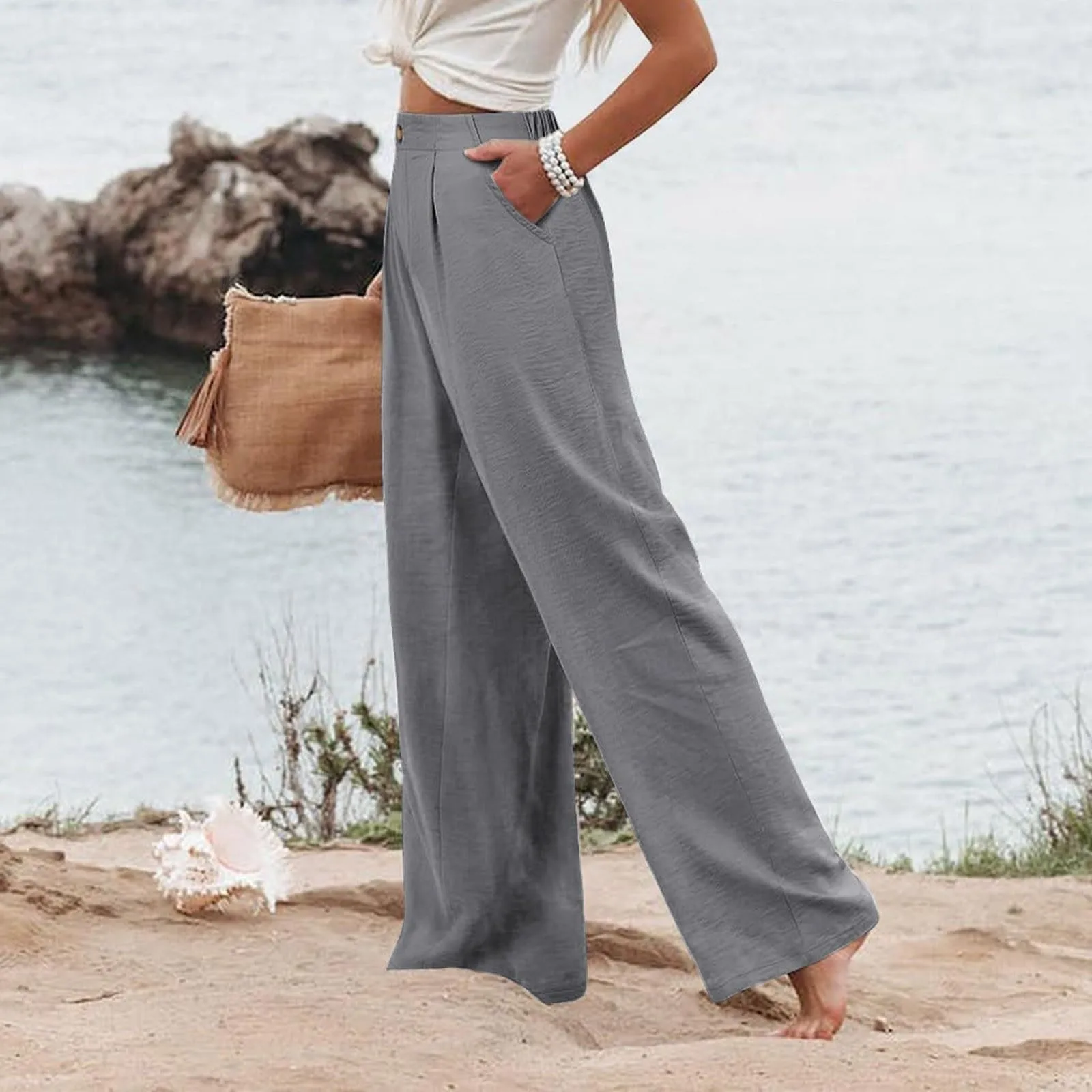 Stripe Women Pants High Waist Loose Wide Leg Pants Women Casual Straight Trousers Women Fashion High Street Suit Women's Pants Stripe Women Pants High Waist Loose Wide Leg Pants Women Casual Straight Trousers Women Fashion High Street Suit Women's Pants