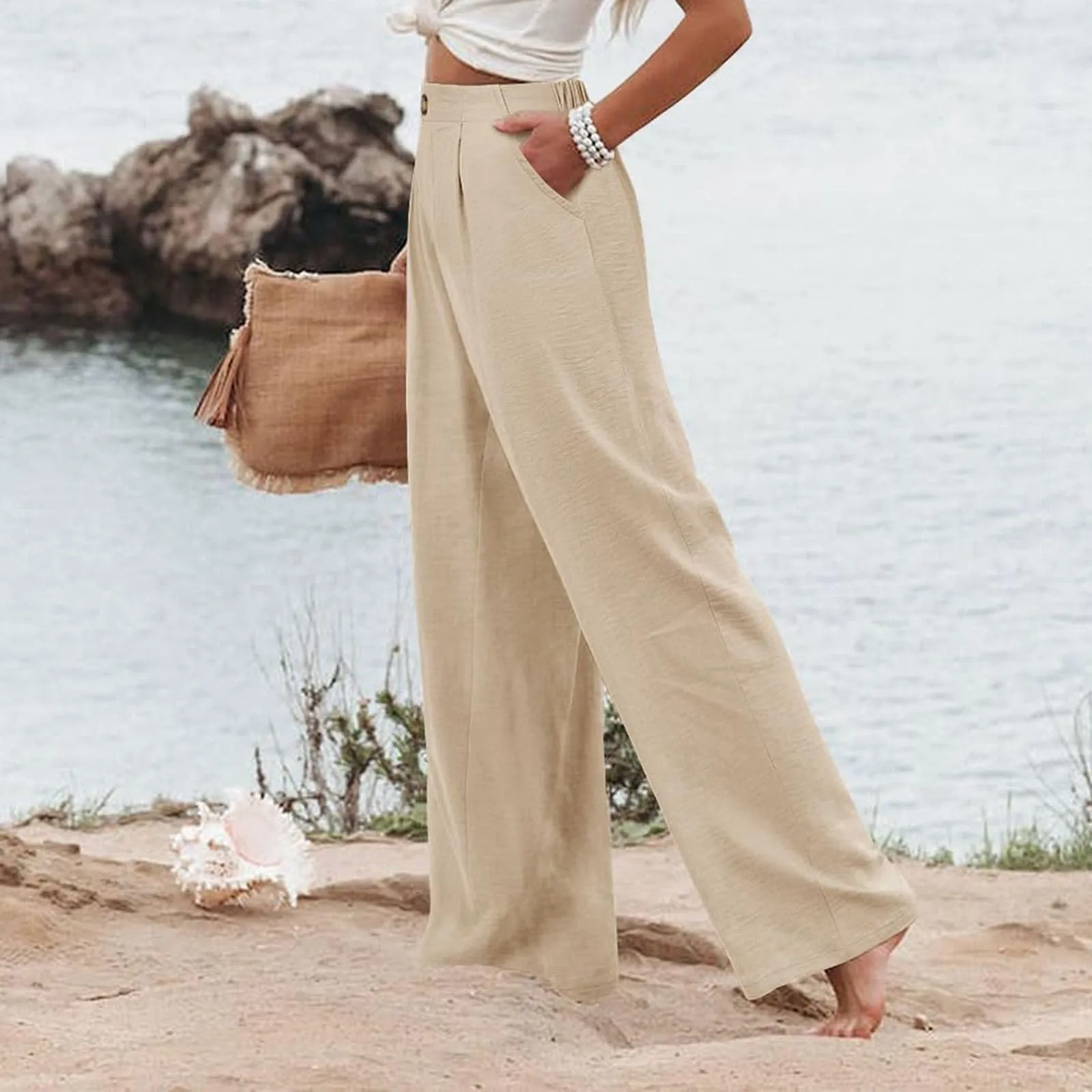 Stripe Women Pants High Waist Loose Wide Leg Pants Women Casual Straight Trousers Women Fashion High Street Suit Women's Pants Stripe Women Pants High Waist Loose Wide Leg Pants Women Casual Straight Trousers Women Fashion High Street Suit Women's Pants