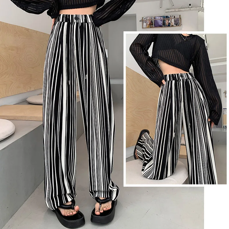 2024 Women Summer Designer Versatile Pants Lady Fashion Baggy Wide Leg Straight Leg Trousers Female Casual High Waisted Slacks 2024 Women Summer Designer Versatile Pants Lady Fashion Baggy Wide Leg Straight Leg Trousers Female Casual High Waisted Slacks