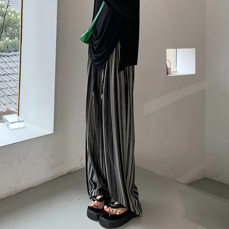 2024 Women Summer Designer Versatile Pants Lady Fashion Baggy Wide Leg Straight Leg Trousers Female Casual High Waisted Slacks 2024 Women Summer Designer Versatile Pants Lady Fashion Baggy Wide Leg Straight Leg Trousers Female Casual High Waisted Slacks