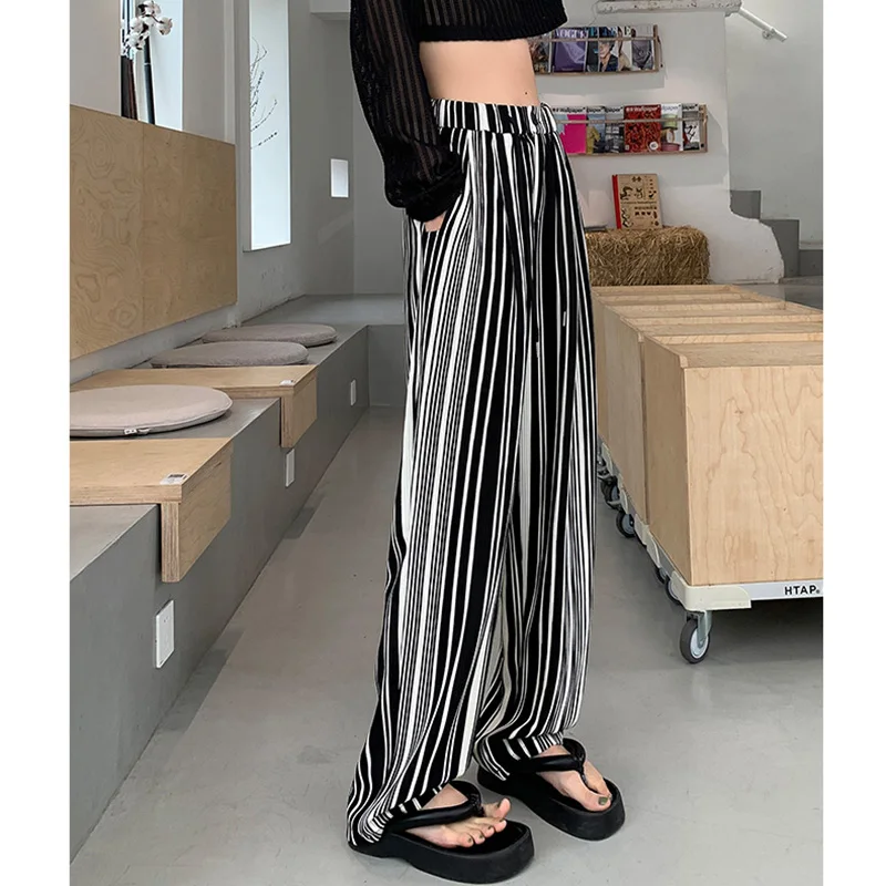 2024 Women Summer Designer Versatile Pants Lady Fashion Baggy Wide Leg Straight Leg Trousers Female Casual High Waisted Slacks 2024 Women Summer Designer Versatile Pants Lady Fashion Baggy Wide Leg Straight Leg Trousers Female Casual High Waisted Slacks