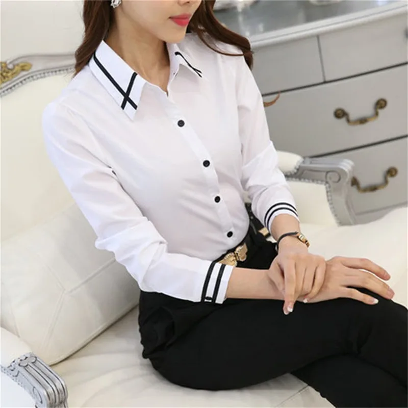 Korean Fashion Women Shirts White Shirt Women Long Sleeve Shirts Tops Office Lady Basic Shirt Blouses Woman Blouse Korean Fashion Women Shirts White Shirt Women Long Sleeve Shirts Tops Office Lady Basic Shirt Blouses Woman Blouse