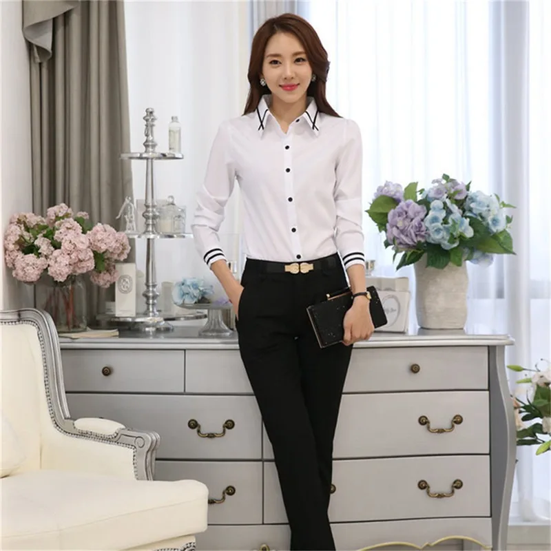 Korean Fashion Women Shirts White Shirt Women Long Sleeve Shirts Tops Office Lady Basic Shirt Blouses Woman Blouse Korean Fashion Women Shirts White Shirt Women Long Sleeve Shirts Tops Office Lady Basic Shirt Blouses Woman Blouse