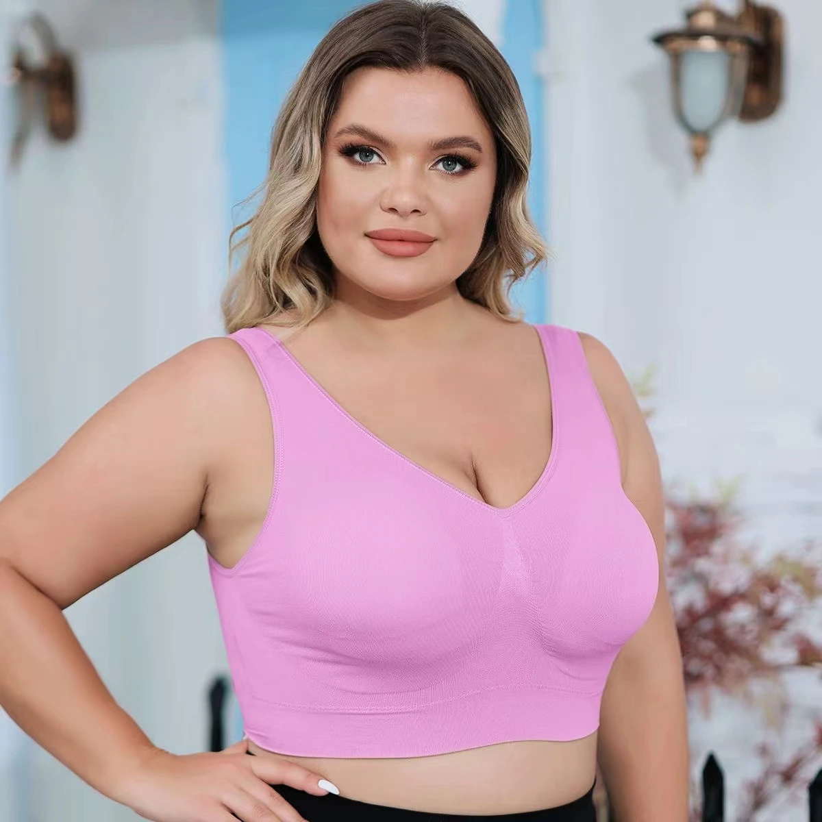 Women's Plus Size Bras with No Wire Shaping and Lifting to Prevent Spillage and Sagging - Detachable Pads