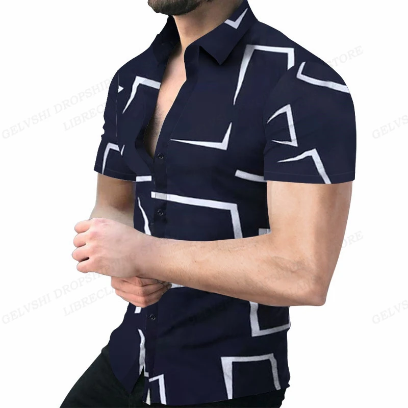 Geometric 3d Print Beach Shirts Short Sleeve Hawaiian Shirts Men's Blouses Graphic Shirt Cuba Camisa Men's Clothing Geometric 3d Print Beach Shirts Short Sleeve Hawaiian Shirts Men's Blouses Graphic Shirt Cuba Camisa Men's Clothing