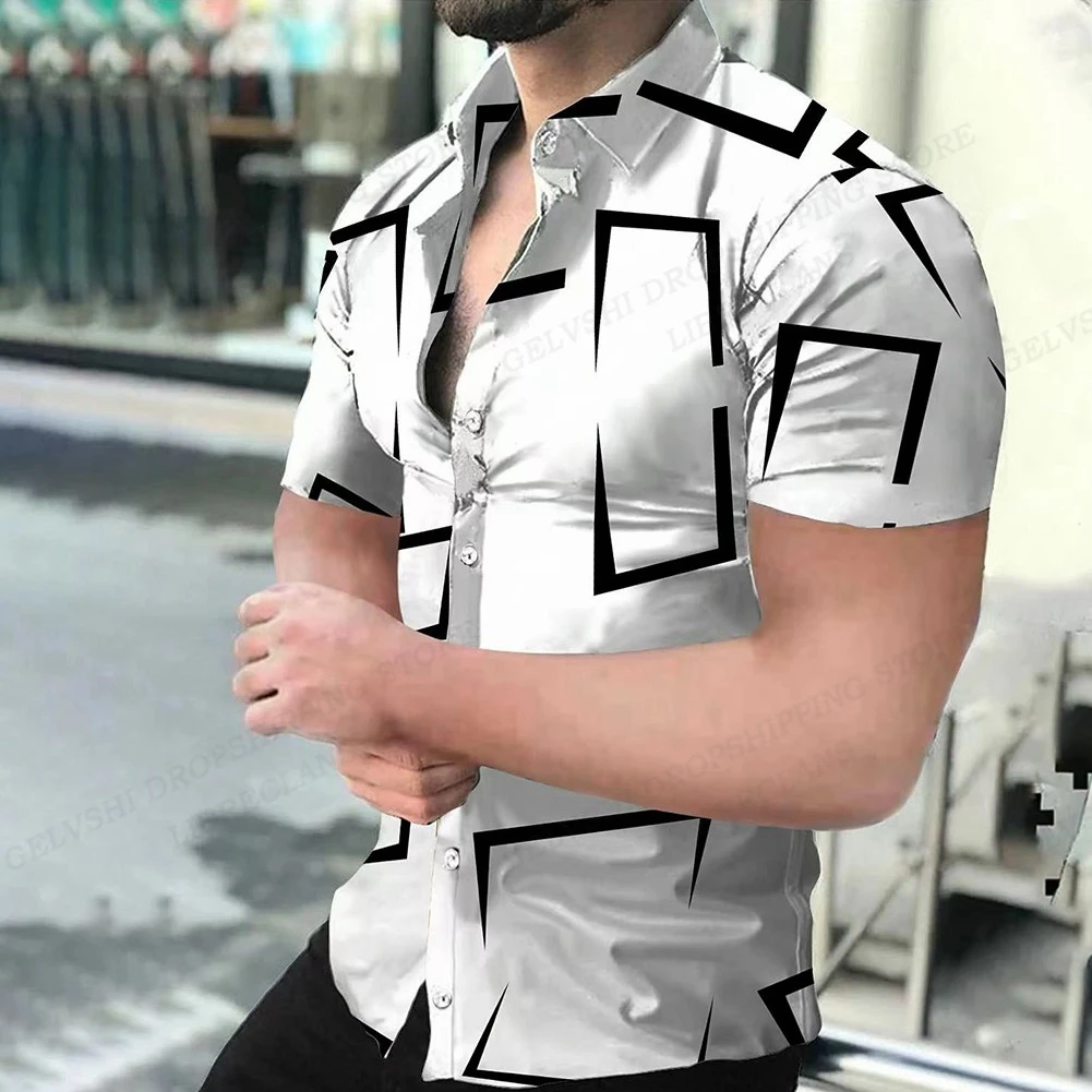 Geometric 3d Print Beach Shirts Short Sleeve Hawaiian Shirts Men's Blouses Graphic Shirt Cuba Camisa Men's Clothing Geometric 3d Print Beach Shirts Short Sleeve Hawaiian Shirts Men's Blouses Graphic Shirt Cuba Camisa Men's Clothing