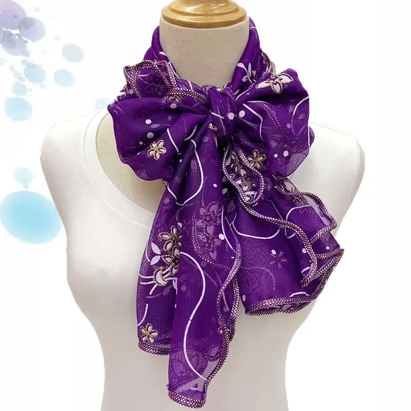 Lace Scarf Women Lightweight Hijab Elegant 2024 Print Silk Neckerchief Shawl Wraps Headband Handle Hair Accessories Bandana Lace Scarf Women Lightweight Hijab Elegant 2024 Print Silk Neckerchief Shawl Wraps Headband Handle Hair Accessories Bandana