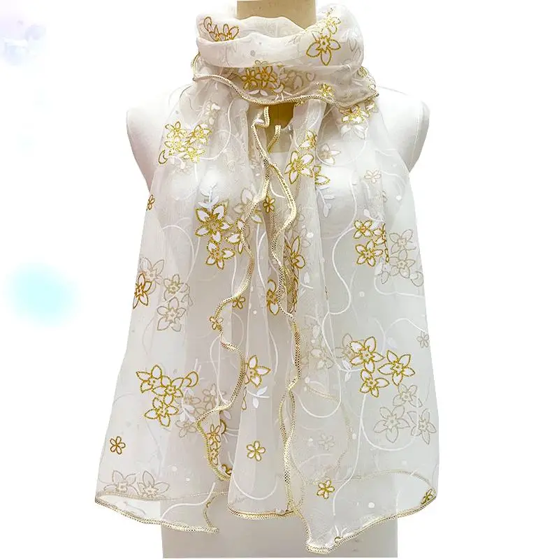 Lace Scarf Women Lightweight Hijab Elegant 2024 Print Silk Neckerchief Shawl Wraps Headband Handle Hair Accessories Bandana Lace Scarf Women Lightweight Hijab Elegant 2024 Print Silk Neckerchief Shawl Wraps Headband Handle Hair Accessories Bandana