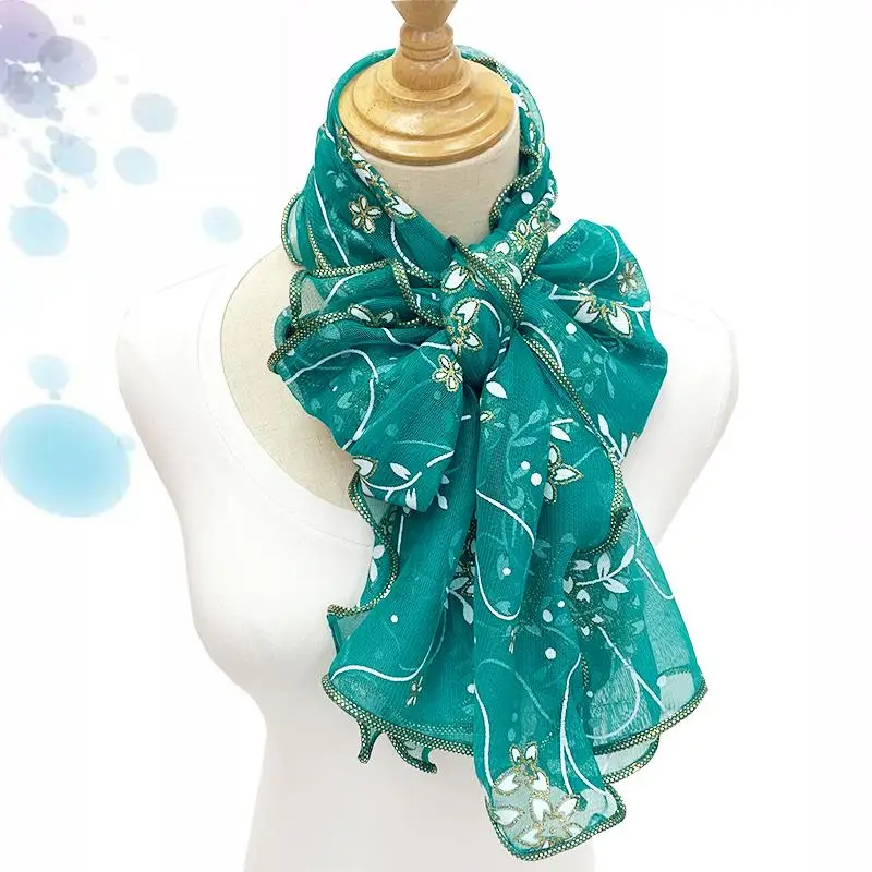 Lace Scarf Women Lightweight Hijab Elegant 2024 Print Silk Neckerchief Shawl Wraps Headband Handle Hair Accessories Bandana Lace Scarf Women Lightweight Hijab Elegant 2024 Print Silk Neckerchief Shawl Wraps Headband Handle Hair Accessories Bandana