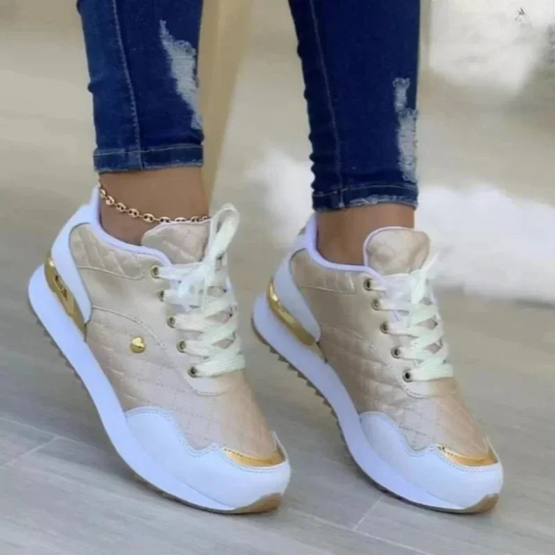 2025 Women's Mesh Sneakers Patchwork Lace Up Flat Shoes for Women Lightweight Female Shoes Classic Versatile Zapatillas De Mujer 2025 Women's Mesh Sneakers Patchwork Lace Up Flat Shoes for Women Lightweight Female Shoes Classic Versatile Zapatillas De Mujer