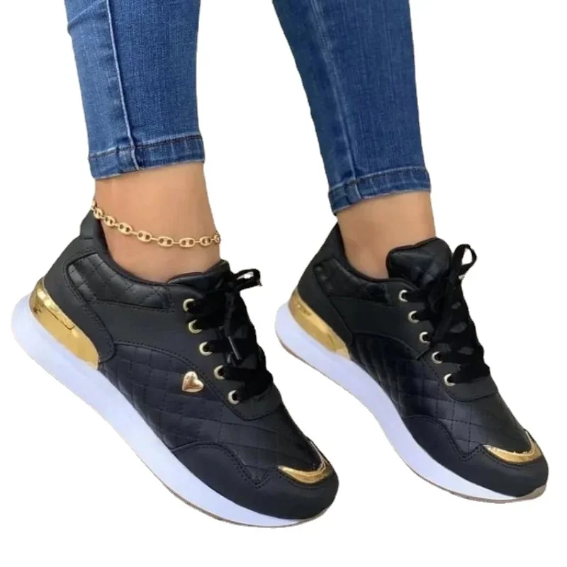 2025 Women's Mesh Sneakers Patchwork Lace Up Flat Shoes for Women Lightweight Female Shoes Classic Versatile Zapatillas De Mujer