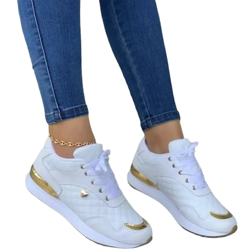 2025 Women's Mesh Sneakers Patchwork Lace Up Flat Shoes for Women Lightweight Female Shoes Classic Versatile Zapatillas De Mujer