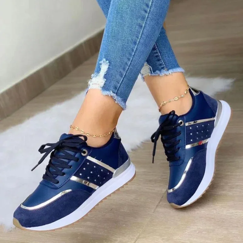 2025 Women's Mesh Sneakers Patchwork Lace Up Flat Shoes for Women Lightweight Female Shoes Classic Versatile Zapatillas De Mujer 2025 Women's Mesh Sneakers Patchwork Lace Up Flat Shoes for Women Lightweight Female Shoes Classic Versatile Zapatillas De Mujer