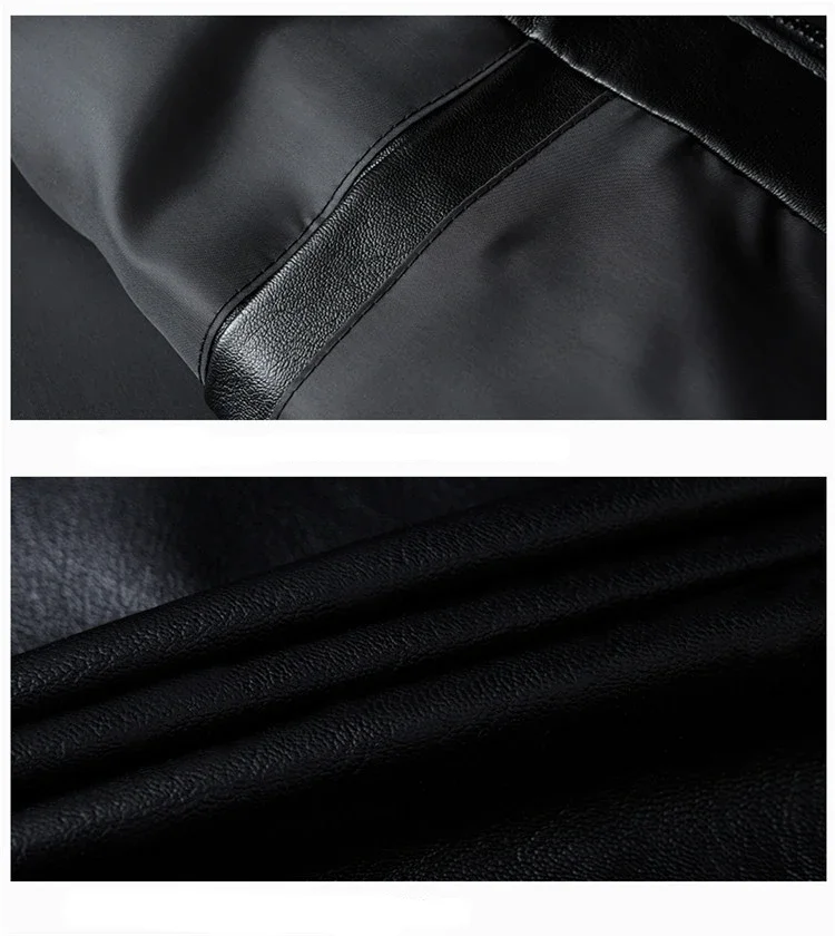 2024 Autumn New Men Black Biker PU Leather Coat Korean Fashion Men Pu Leather Jacket Trend Casual Fit Slim Baseball Clothes 8Xl