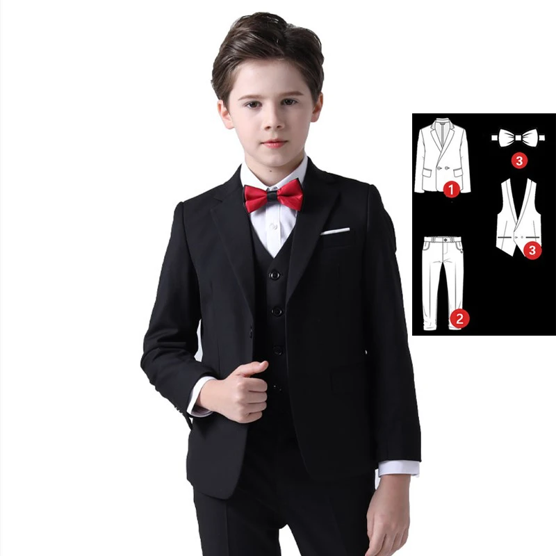 Coat Pants Vest Tie