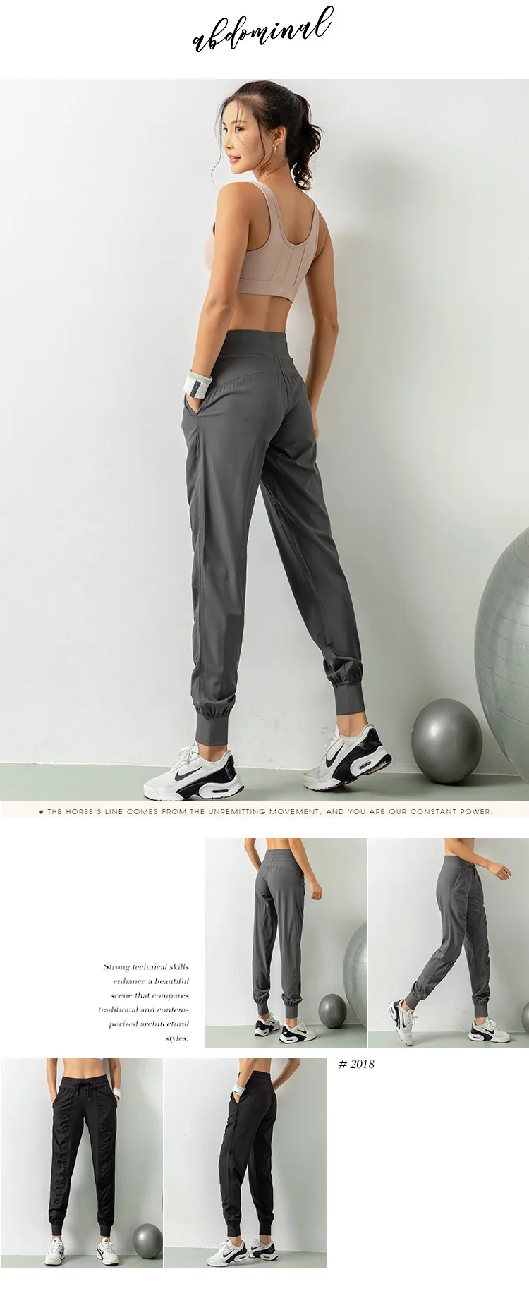 Fabric Drawstring Running Sport Joggers Women Quick Dry Athletic Gym Fitness Sweatpants with Side Pockets Leisure Exercise Pants Fabric Drawstring Running Sport Joggers Women Quick Dry Athletic Gym Fitness Sweatpants with Side Pockets Leisure Exercise Pants