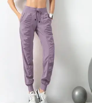 Fabric Drawstring Running Sport Joggers Women Quick Dry Athletic Gym Fitness Sweatpants with Side Pockets Leisure Exercise Pants Fabric Drawstring Running Sport Joggers Women Quick Dry Athletic Gym Fitness Sweatpants with Side Pockets Leisure Exercise Pants
