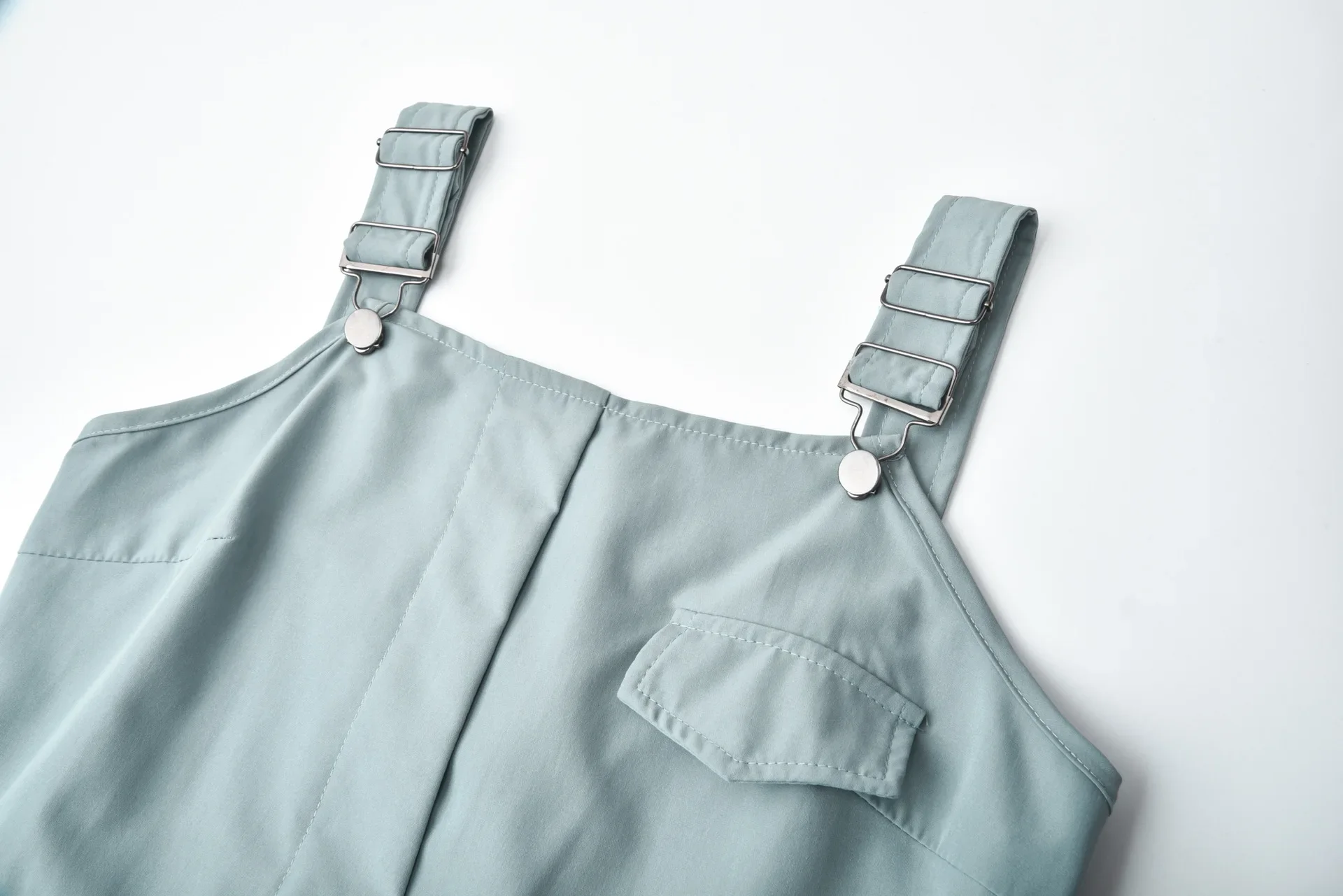 2021 Wish Women's Utility Jumpsuit Beltless Sleeveless Simple Tied Pants Working Uniform Cross-border Style from China