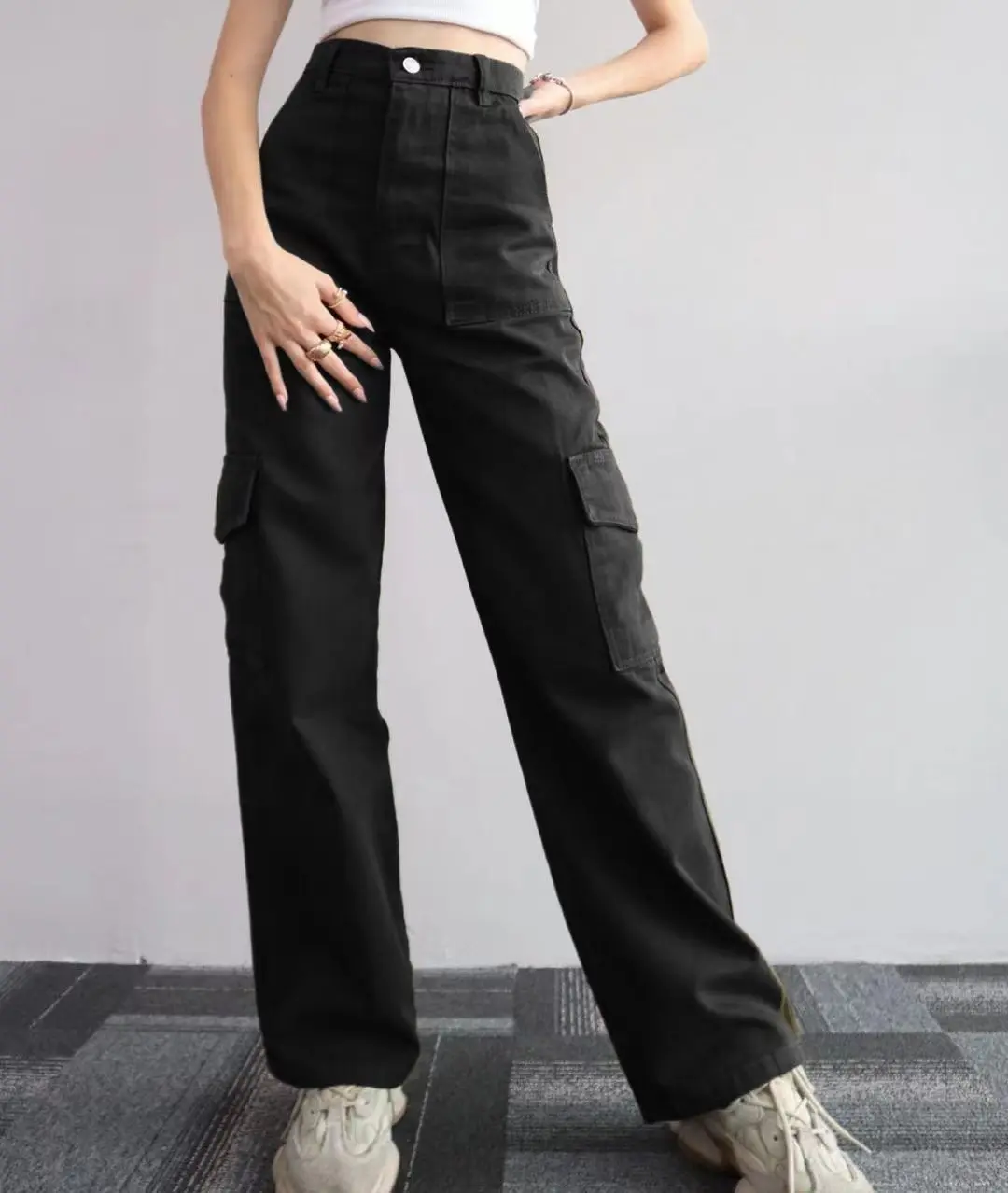New Y2K Women Vintage Cargo Pants Streetwear Techwear Korean Harajuku Parachute Pants Beige Sweatpants Wide Leg Joggers Trousers New Y2K Women Vintage Cargo Pants Streetwear Techwear Korean Harajuku Parachute Pants Beige Sweatpants Wide Leg Joggers Trousers